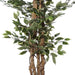 6'3" Natural Multi Trunk Variegated Silk Ficus Tree w/Pot -Green/Cream - SAFD317TD
