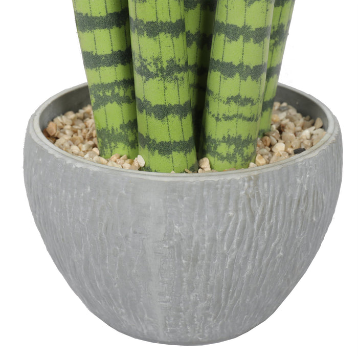 10.5" Artificial Sansevieria Snake Plant w/Pot -2 Tone Green - SAFDYA424