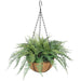 12" IFR UV-Proof Outdoor Artificial Mixed Boston Fern Plant w/Hanging Basket -Green - SAFDYFH14