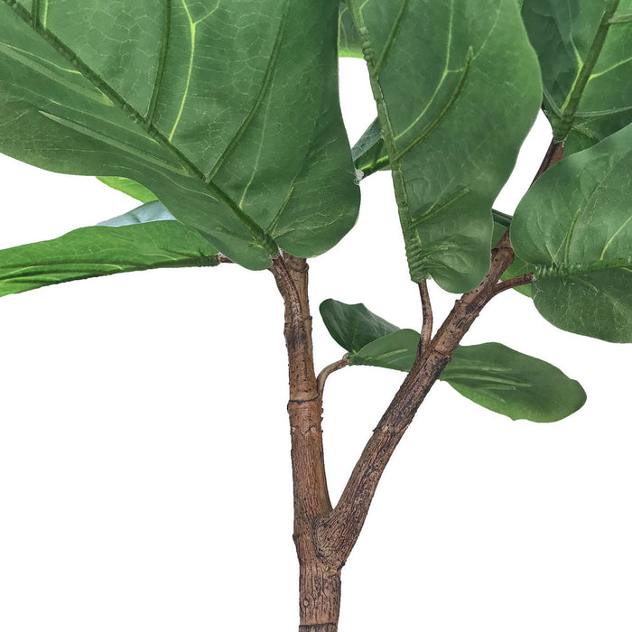 5'6" Real Touch Fiddle Leaf Fig Silk Tree w/Pot -34 Leaves -Green - SAFDYL3083