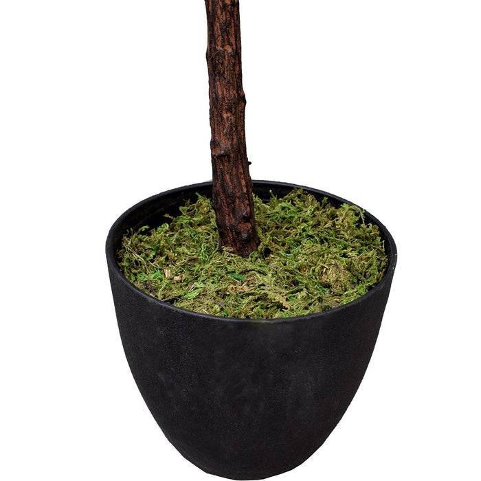 5'6" Real Touch Fiddle Leaf Fig Silk Tree w/Pot -34 Leaves -Green - SAFDYL3083