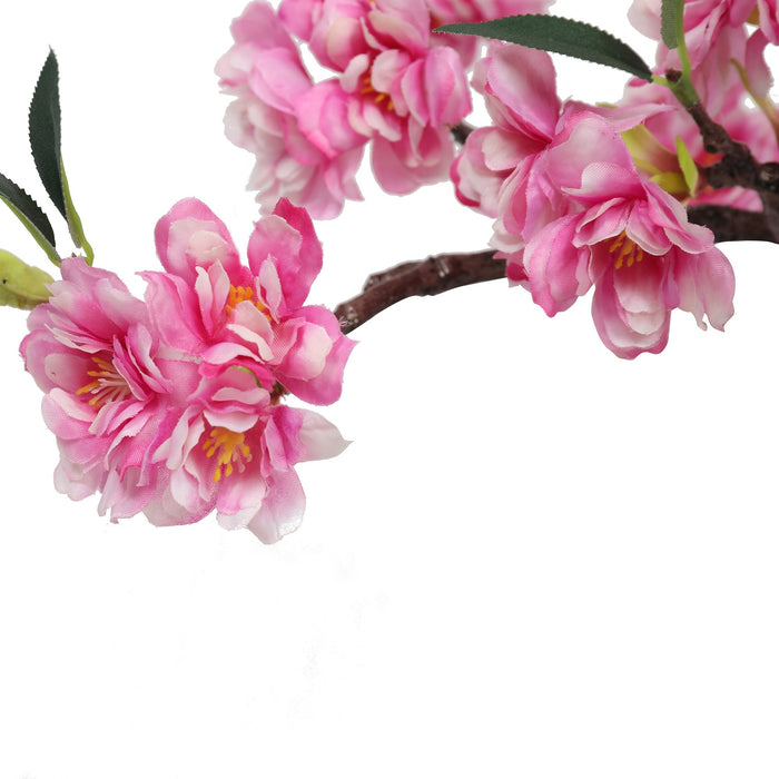 20Hx12W Silk Cherry Blossom Flowering Bonsai Tree w/Planter -Pink — Silks  Are Forever