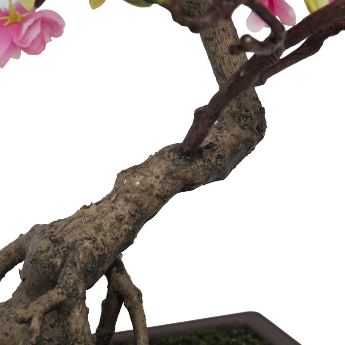 silk cherry blossom bonsai tree 20"Hx12"W Silk Cherry Blossom Flowering Bonsai Tree w/Planter -Pink — Silks Are Forever