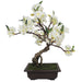 20"Hx12"W Silk Cherry Blossom Flowering Bonsai Tree w/Planter -White - SAFDYPA03-6WH
