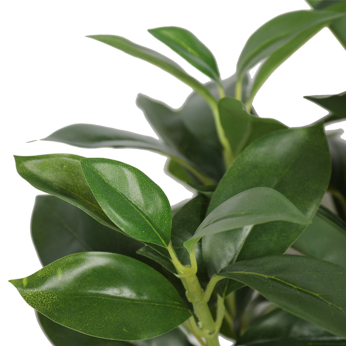 silk money plant 18" Silk Money Leaf Bonsai Plant w/Planter -Green
