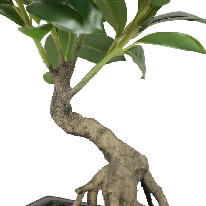 silk money tree 18" Silk Money Leaf Bonsai Plant w/Planter -Green