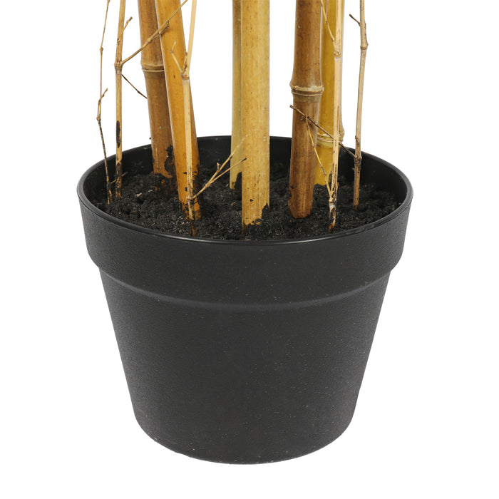 outdoor potted bamboo plants 4' Outdoor UV-Proof Artificial Bamboo Tree w/Pot -Green — Silks Are Forever
