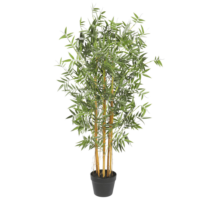 4' UV-Proof Outdoor Artificial Bamboo Tree w/Pot -Green - SAFTCF76