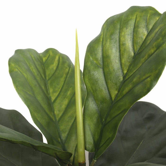 4'9" IFR & UV-Proof Outdoor Artificial Fiddle Leaf Fig Tree w/Pot -Green - SAFTCL191