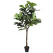 6'4" IFR & UV-Proof Outdoor Artificial Fiddle Leaf Fig Tree w/Pot -Green - SAFTCL193