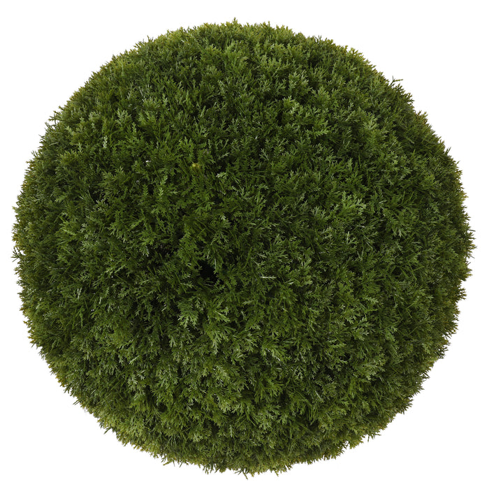 16" Outdoor UV-Proof Artificial Pine Leaf Topiary Ball -Green - SAFTKBM395