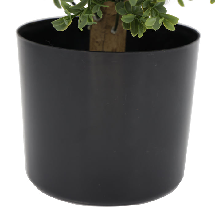 25"Hx17"W Outdoor UV-Proof Artificial Boxwood Topiary Ball w/Pot -Green - SAFTKCZ012