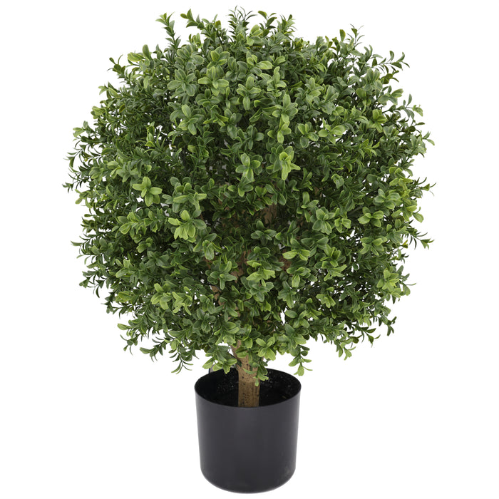 25"Hx17"W Outdoor UV-Proof Artificial Boxwood Topiary Ball w/Pot -Green - SAFTKCZ012