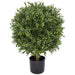 25"Hx17"W Outdoor UV-Proof Artificial Boxwood Topiary Ball w/Pot -Green - SAFTKCZ012