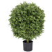 29"Hx20"W Outdoor UV-Proof Artificial Boxwood Topiary Ball w/Pot -Green - SAFTKCZ013