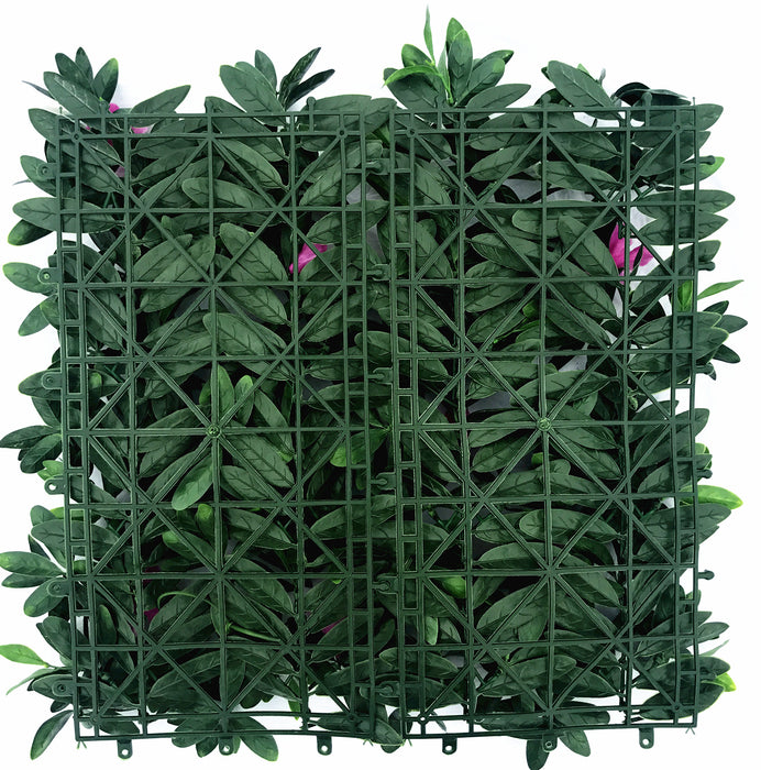 20"x20" UV-Proof Outdoor Flowering Artificial Hanging Azalea Ivy Mat -Pink/Green (pack of 6) - SAFTNB22