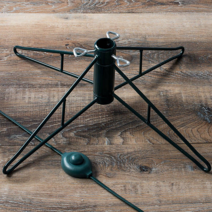 7'6"Hx48"W PE Slim Kamas Fraser Fir Artificial Christmas Tree, Micro LED Pre-Lit -White/Green - K184176LED