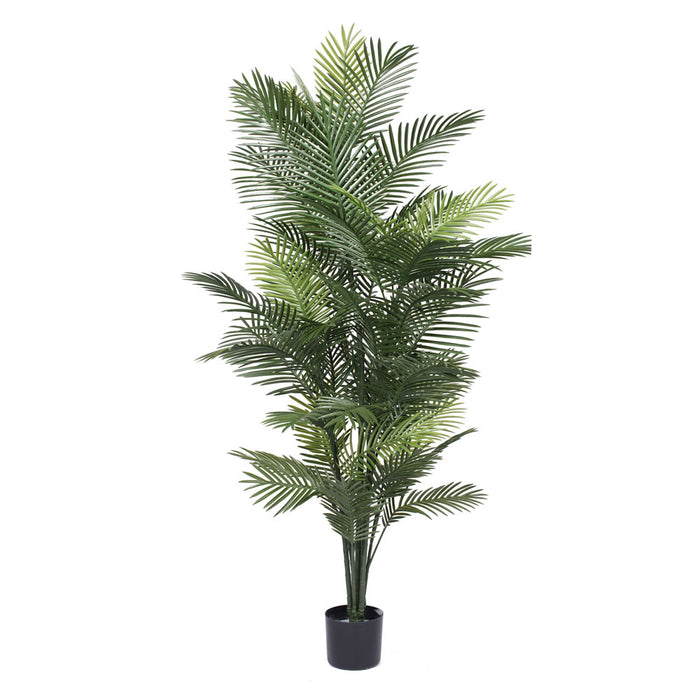6' Outdoor UV-Resistant Artificial Areca Palm Tree w/Pot -2 Tone Green - T160872