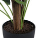 5'10" Real Touch Fern Palm Silk Tree w/Plastic Pot -Green - TA193570