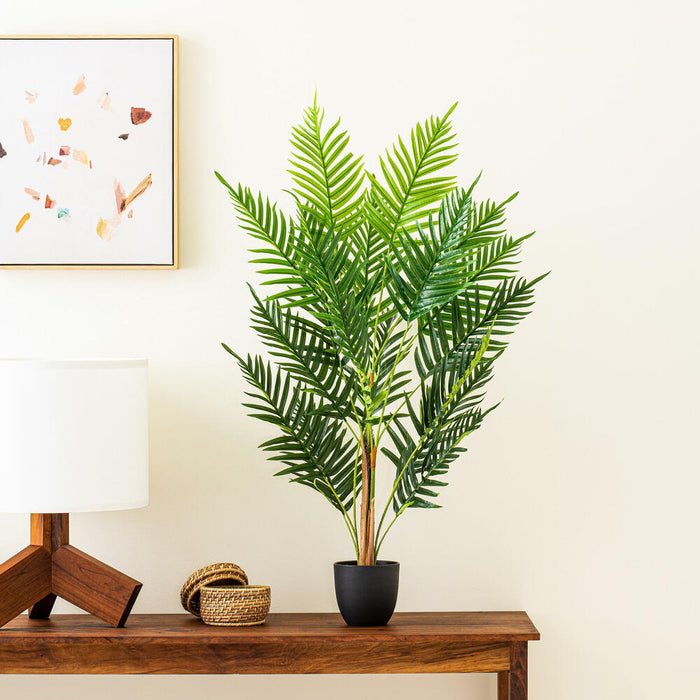 2'11" Real Touch Fern Palm Silk Tree w/Plastic Pot -Green - TA193535