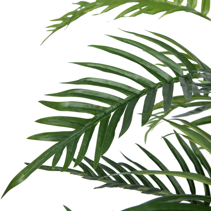 4'11" Real Touch Fern Palm Silk Tree w/Plastic Pot -Green - TA193559