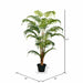 3'11" Real Touch Fern Palm Silk Tree w/Plastic Pot -Green - TA193547