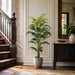 4'11" Real Touch Areca Palm Silk Tree w/Plastic Pot -Green - TA193559