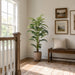 4'11" Real Touch Areca Palm Silk Tree w/Plastic Pot -Green - TA193559