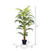 4'11" Real Touch Fern Palm Silk Tree w/Plastic Pot -Green - TA193559