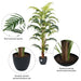 4'11" Real Touch Fern Palm Silk Tree w/Plastic Pot -Green - TA193559