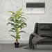 4'11" Real Touch Fern Palm Silk Tree w/Plastic Pot -Green - TA193559