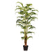 5'10" Real Touch Fern Palm Silk Tree w/Plastic Pot -Green - TA193570