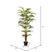 5'10" Real Touch Fern Palm Silk Tree w/Plastic Pot -Green - TA193570