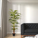 5'10" Real Touch Fern Palm Silk Tree w/Plastic Pot -Green - TA193570