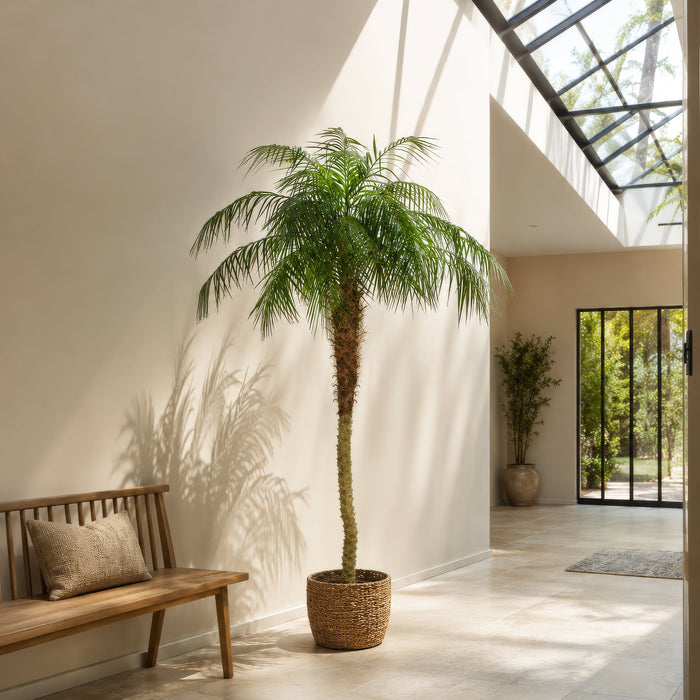 8' Phoenix Silk Palm Tree w/Pot -Green - TB180396