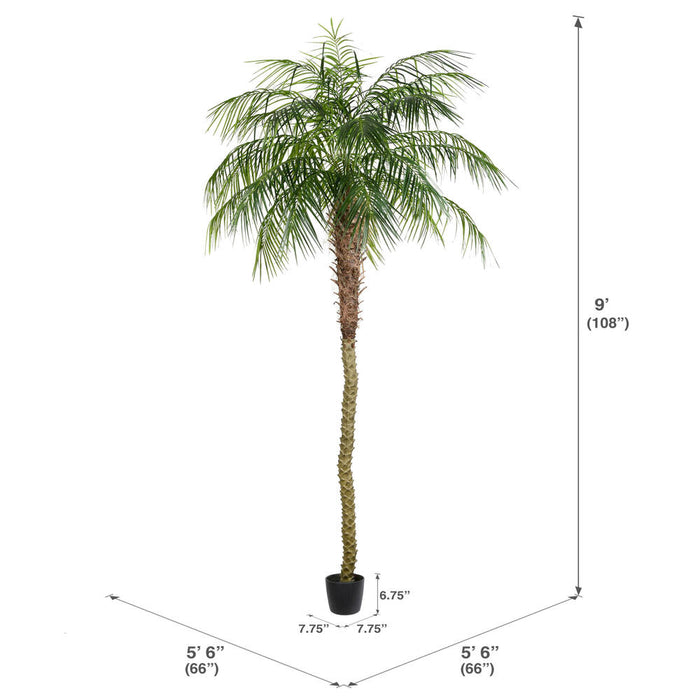 9' Phoenix Silk Palm Tree w/Pot -Green - TB180399