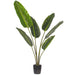 4' Bird Of Paradise Tropical Silk Plant w/Plastic Pot -Green - TB190840