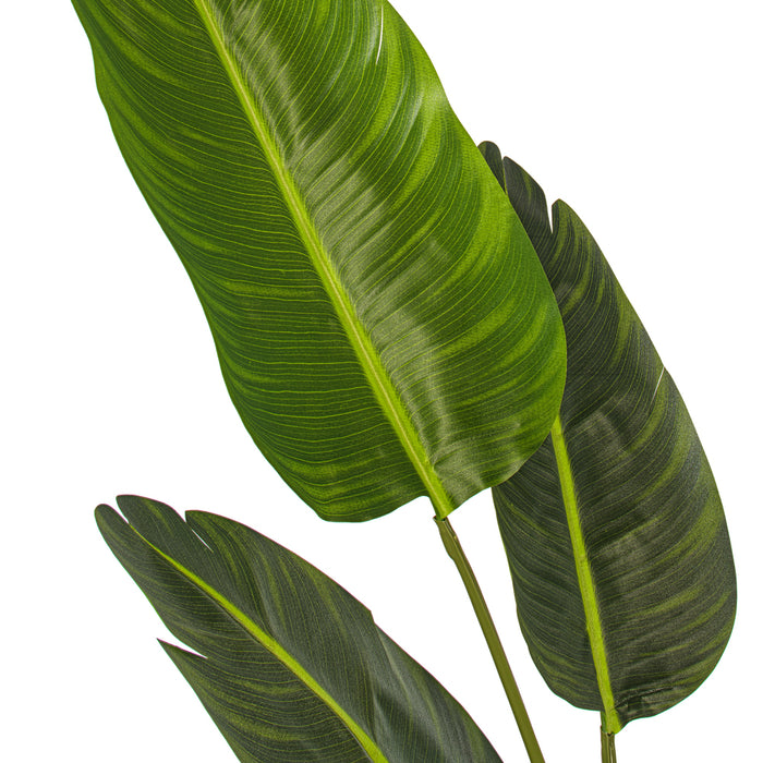 4' Bird Of Paradise Tropical Silk Plant w/Plastic Pot -Green - TB190840