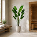 6' Bird Of Paradise Tropical Silk Plant w/Plastic Pot -Green - TB190860