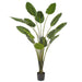 7' Travelers Silk Palm Tree w/Plastic Pot -Green - TB190870