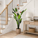 6' Flowering Bird Of Paradise Silk Plant w/Plastic Pot -Green - TB191260
