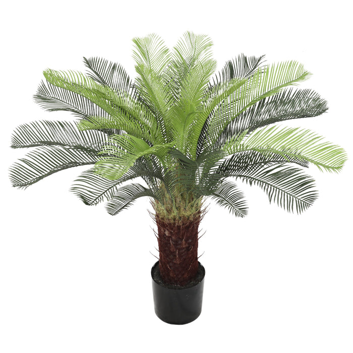 42"Hx40"W UV-Proof Outdoor Artificial Sago Cycas Palm Tree w/Pot -Green - SAFTCI38