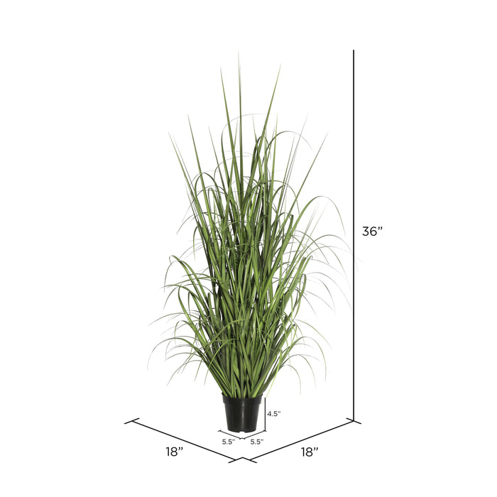 36" IFR PVC Ryegrass Artificial Plant w/Pot -Green - TN170136