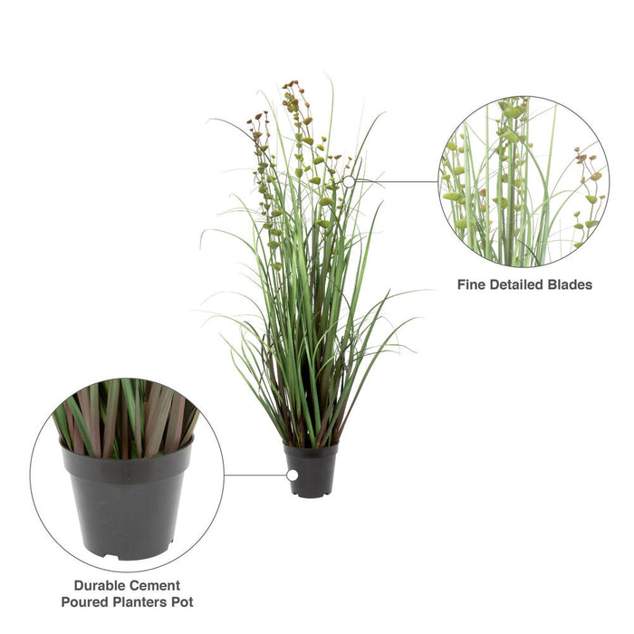 36" IFR PVC Seeded Eucalyptus Grass Artificial Plant w/Pot -Green - TN170236