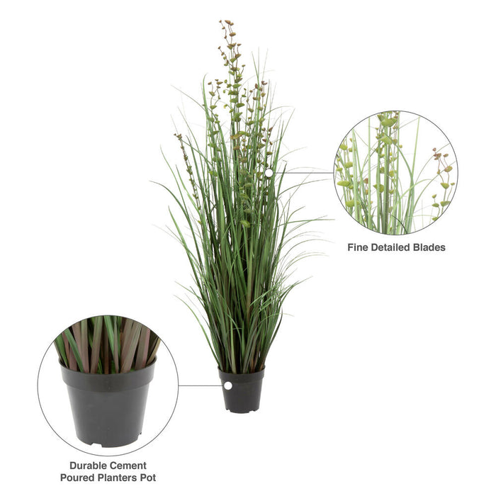 48" IFR PVC Seeded Eucalyptus Grass Artificial Plant w/Pot -Green - TN170248