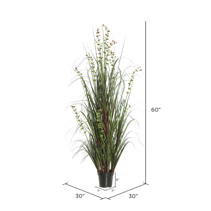 60" IFR PVC Seeded Eucalyptus Grasss Artificial Plant w/Pot -Green - TN170260