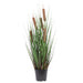 24" IFR PVC Grass & Cattail Artificial Plant w/Pot -Green/Brown - TN170324