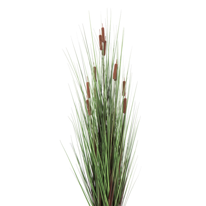 60" IFR PVC Grass & Cattails Artificial Plant w/Pot -Green/Brown - TN170360