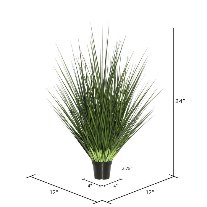 24" IFR PVC Extra Full Grass Artificial Plant w/Pot -Green - TN170524