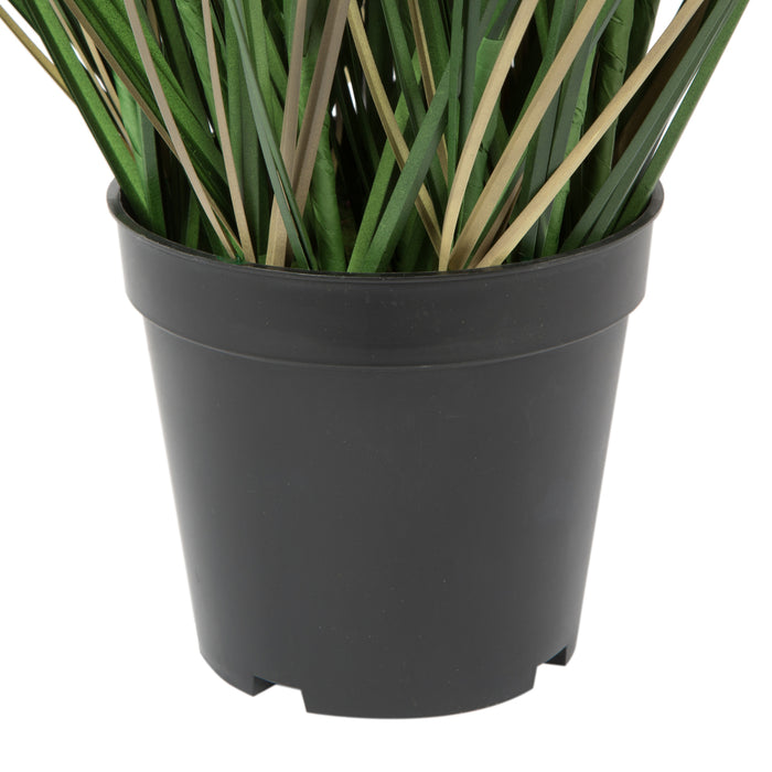 36" IFR PVC Curled Grass Artificial Plant w/Pot -Green - TN170636